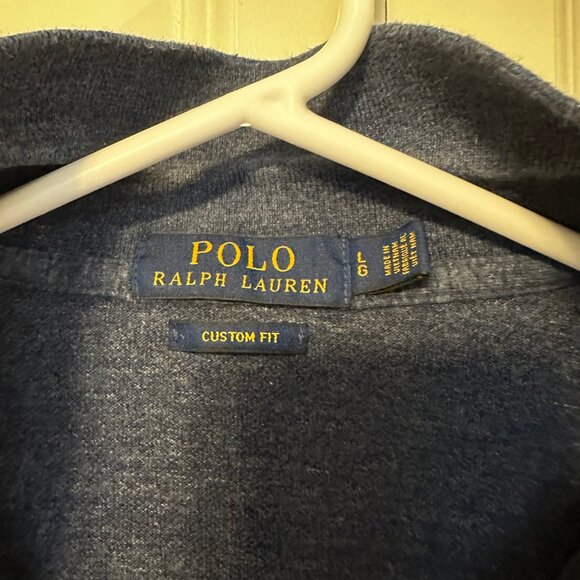 Polo Ralph Lauren Men's Custom Fit Blue Polo Shirt - Picture 2 of 2